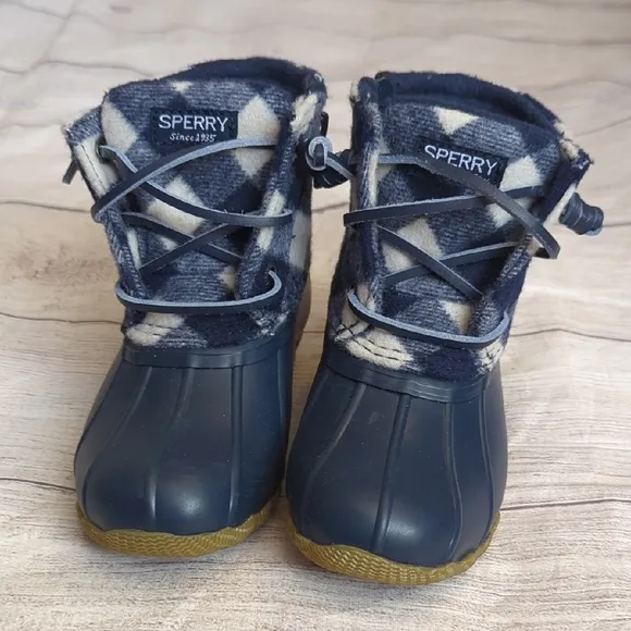 Sperry Kids' Navy and Tan Boots