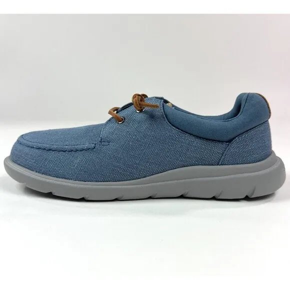 Sperry Top-Sider Captains Moc Hemp Mens Medium Width Blue Slip On Shoes Sneakers