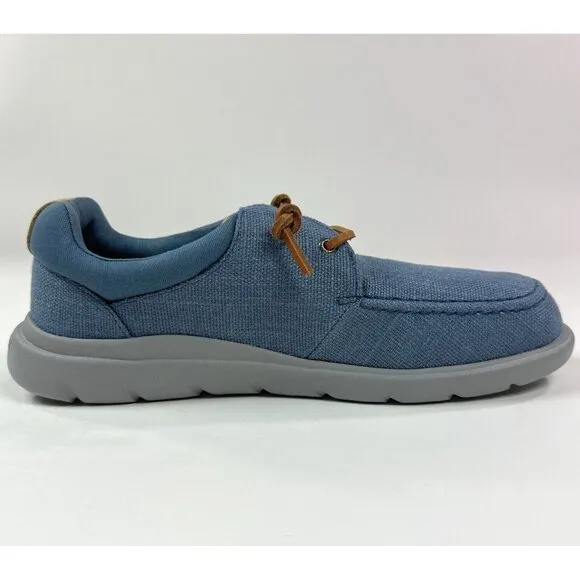 Sperry Top-Sider Captains Moc Hemp Mens Medium Width Blue Slip On Shoes Sneakers