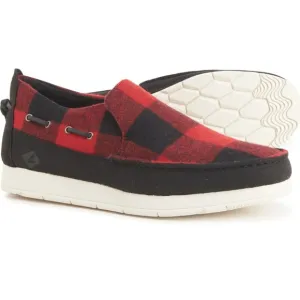 Sperry Top Sider Mens size 9.5 Slip On Shoes Moc Sider Red Plaid Wool New in Box