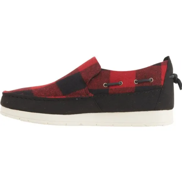 Sperry Top Sider Mens size 9.5 Slip On Shoes Moc Sider Red Plaid Wool New in Box