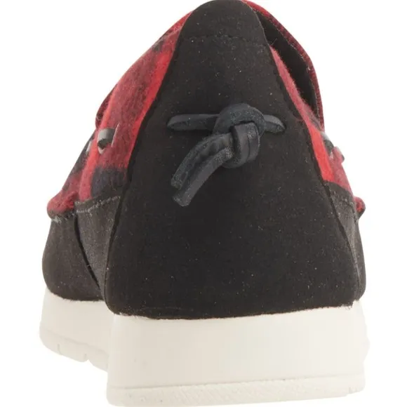 Sperry Top Sider Mens size 9.5 Slip On Shoes Moc Sider Red Plaid Wool New in Box