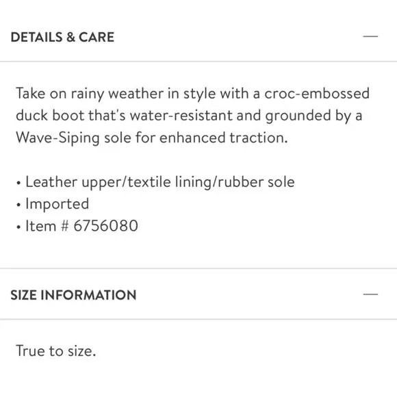 Sperry | Saltwater Croc Duck Boot