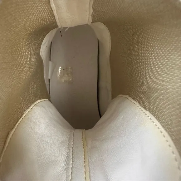 Stella McCartney Women's Trace Chelsea Boots Cream Size 37 Chunky Sole
