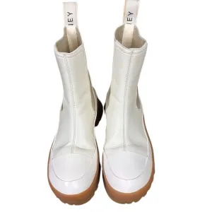 Stella McCartney Women's Trace Chelsea Boots Cream Size 37 Chunky Sole