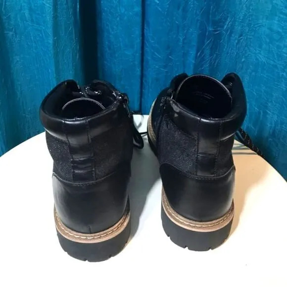 Steve Madden Bradin Faux Leather Combat Boots Size 9