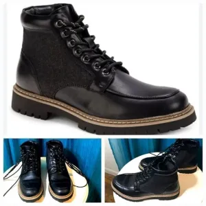 Steve Madden Bradin Faux Leather Combat Boots Size 9