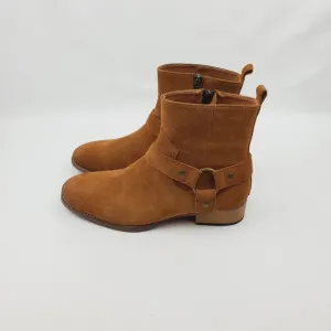 Steve Madden Palazo Mens Tan/ Brown Suede Zipper Casual Dress Boots