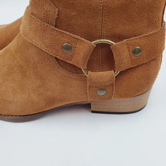 Steve Madden Palazo Mens Tan/ Brown Suede Zipper Casual Dress Boots