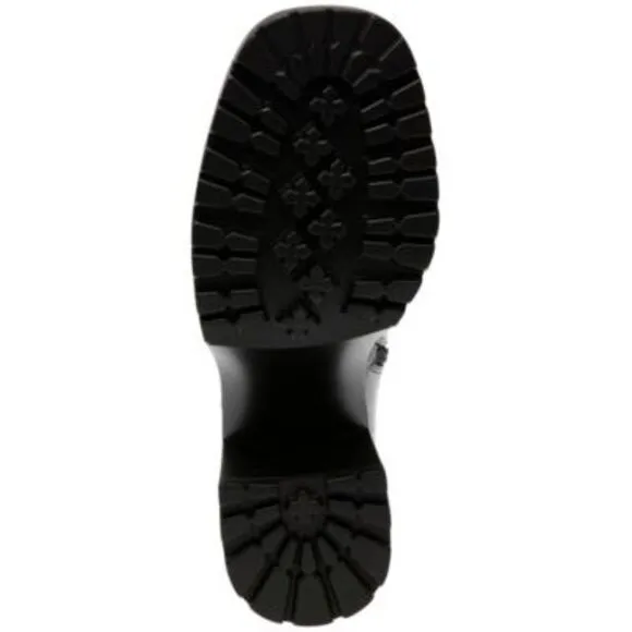 STEVE MADDEN Womens Black Treaded Goring Deegan Round Toe Heeled Boots 9 M