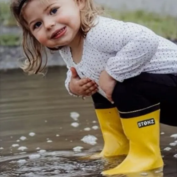 STONZ • Kids Yellow Rain Boots Puddle Jumpers