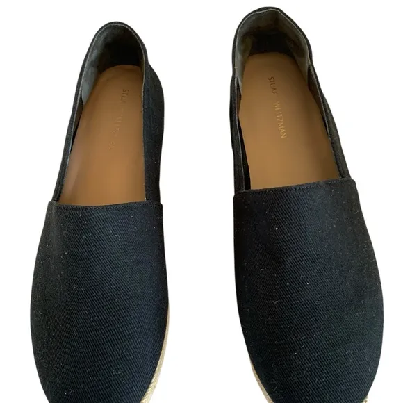 Stuart Weitzman Black Mykonos Espadrilles Sz 6.5