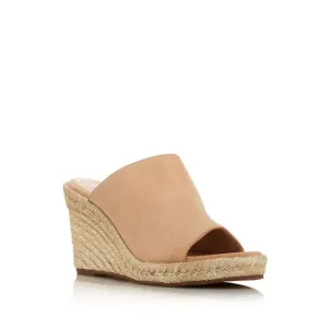 STUART WEITZMAN Womens Beige 3/4&quot; Platform Marabella Wedge Sandals 9 C