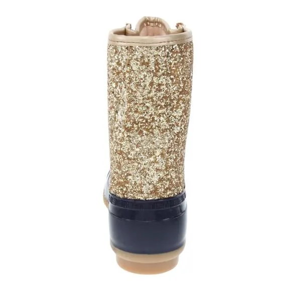 Sugar Women's Skylar Glitter Duck Boots Gold Navy Size 6