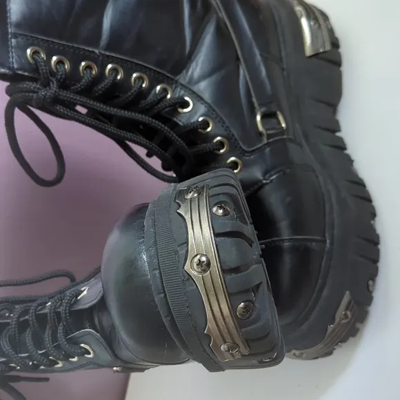 SUPER RARE GOTH Anarchic TUK platform gothic punk boots.  size 8