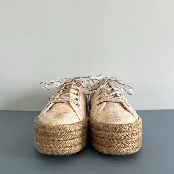 Superga x LoveShackFancy 2790 Dreaming Daisies Perky Peach Platform Sneakers
