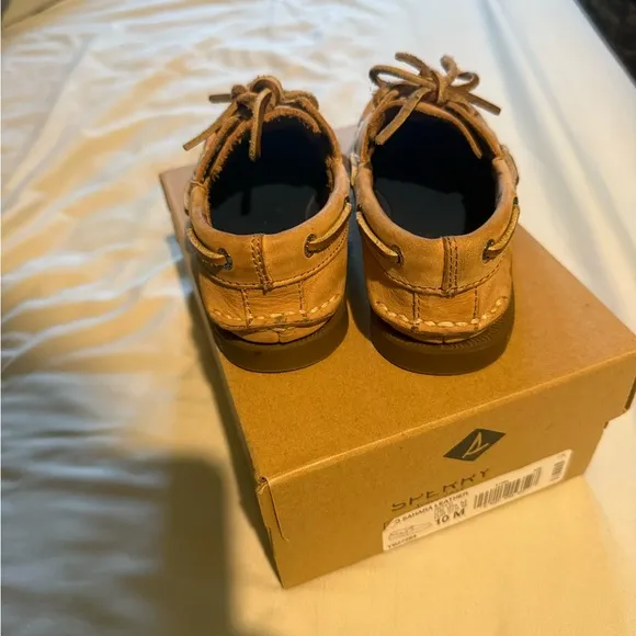Tan Kids Boat Shoes
