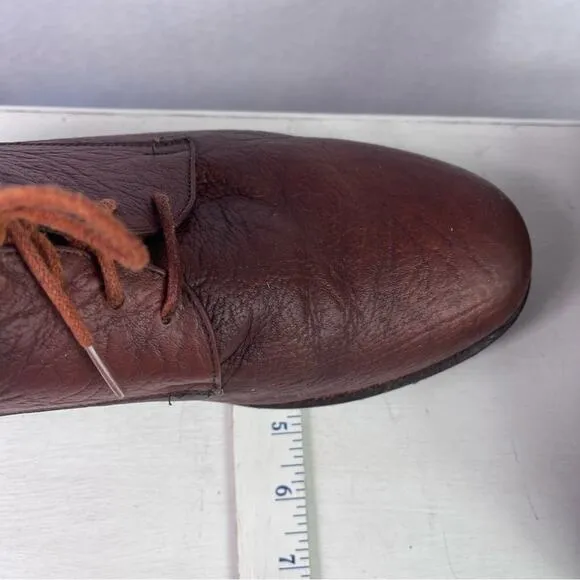 TAUER &amp; JOHNSON Shoes Oxford Mens 12 Brown Handcrafted Leather Lace Up