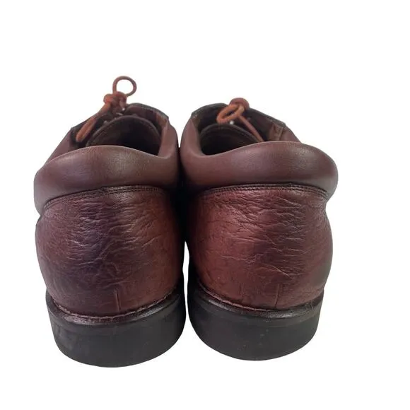 TAUER &amp; JOHNSON Shoes Oxford Mens 12 Brown Handcrafted Leather Lace Up