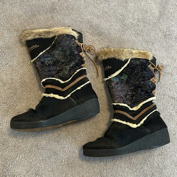 Tecnica GoaT Fur Mulkluk Boots GUC Super Warm Wool Lined EU 42