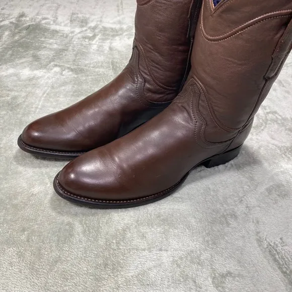 Tecovas Cowboy Boots The Earl Western Leather Brown Classic Style Mens Size 9D