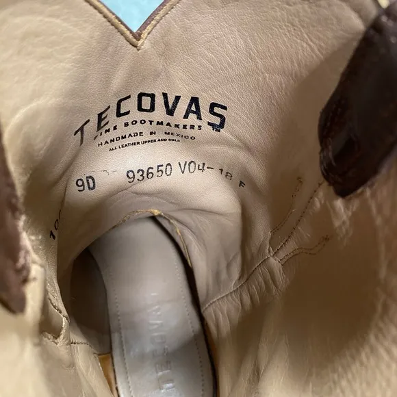 Tecovas Cowboy Boots The Earl Western Leather Brown Classic Style Mens Size 9D