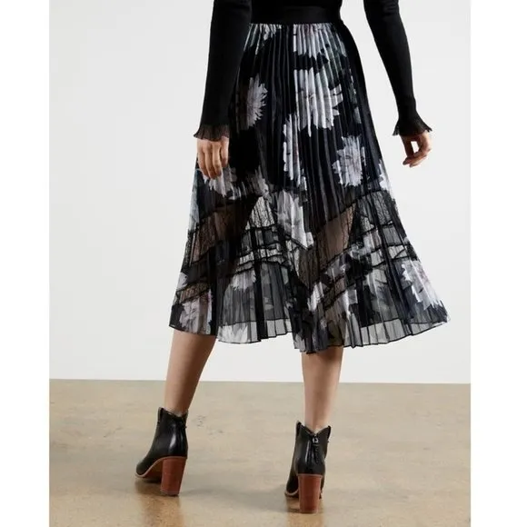 TED BAKER Culsa clove pleated midi skirt