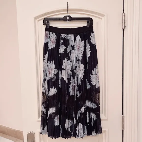 TED BAKER Culsa clove pleated midi skirt