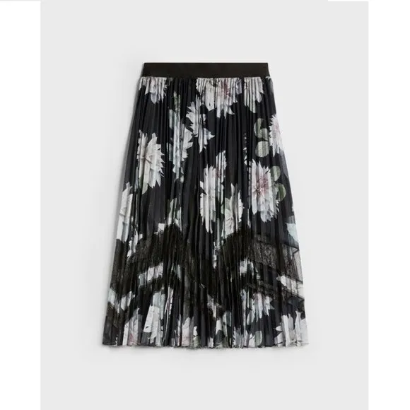 TED BAKER Culsa clove pleated midi skirt
