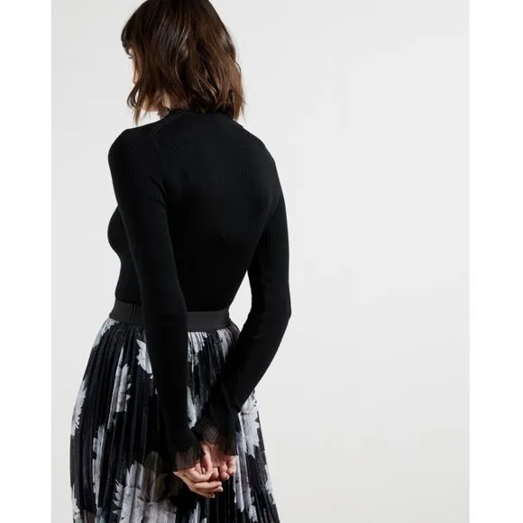 TED BAKER Culsa clove pleated midi skirt