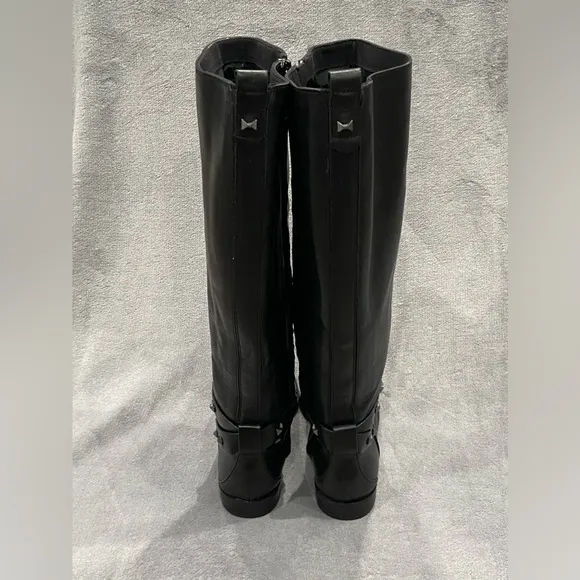 TED BAKER London Plannia Bow Knee High Boots Black Leather Women’s Size 35 New