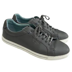 TED BAKER LONDON THAWNE Dark Grey Leather Trainers Sneakers