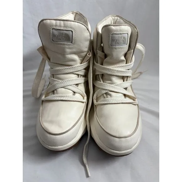 The North Face Halseigh ThermoBall Lace Waterproof Boots Size 10.5 Beige Cream