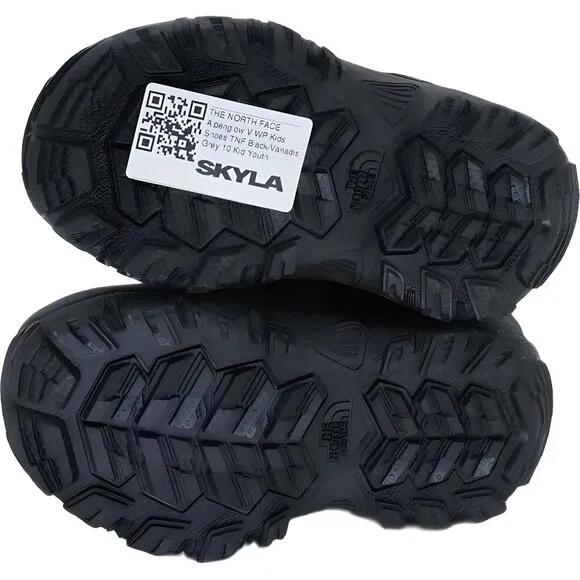 THE NORTH FACE Kids Alpenglow V WP Shoes Black/Gray Size 10 Toddler