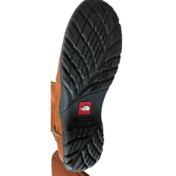 The North Face Womens Trail Camryn Riding Boots Brown Leather High Zip Sz 8