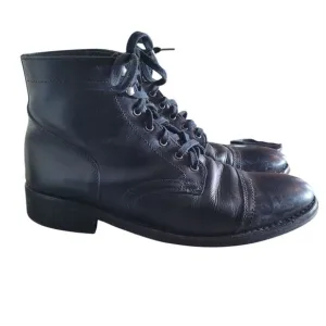 Thursday Boot Co. Captain Lace Up Boots Men's Size 12 Black Leather Casual