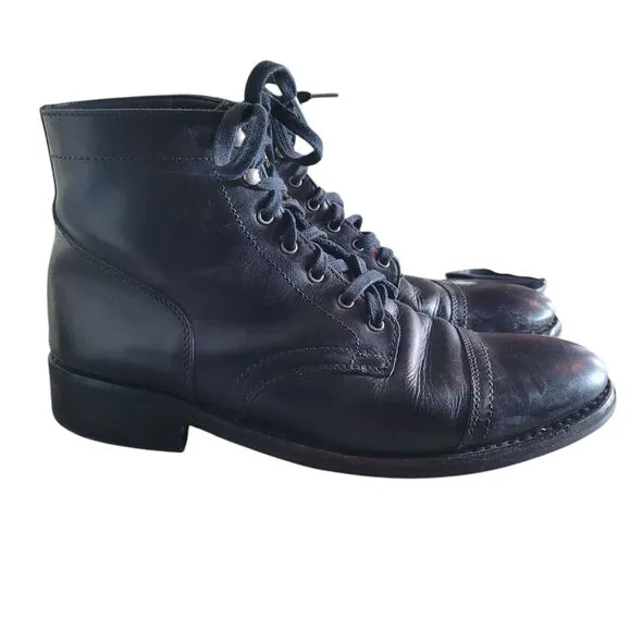 Thursday Boot Co. Captain Lace Up Boots Men's Size 12 Black Leather Casual