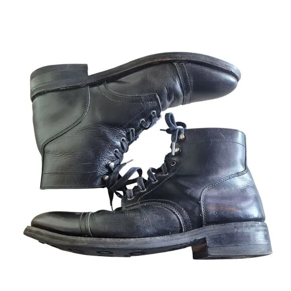 Thursday Boot Co. Captain Lace Up Boots Men's Size 12 Black Leather Casual