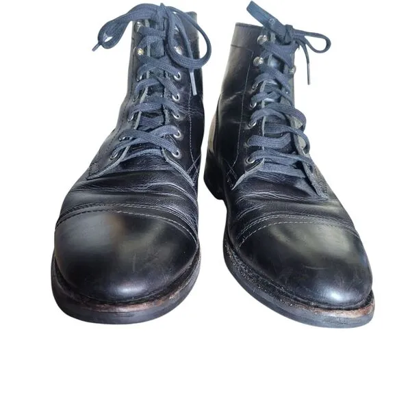 Thursday Boot Co. Captain Lace Up Boots Men's Size 12 Black Leather Casual
