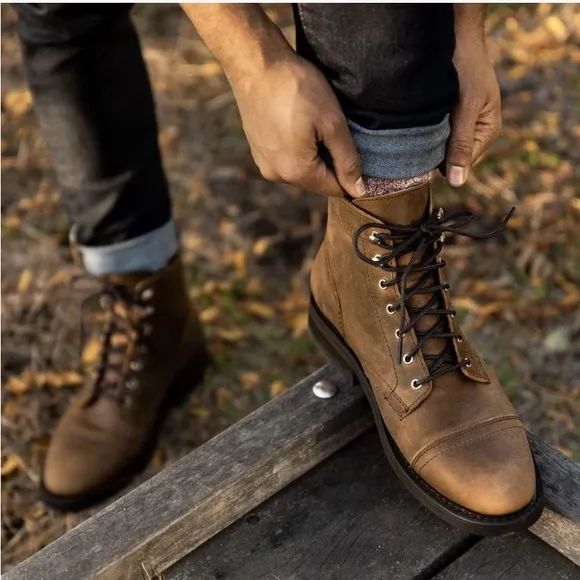 THURSDAY BOOT CO. Men's Brown Leather Captain Boots