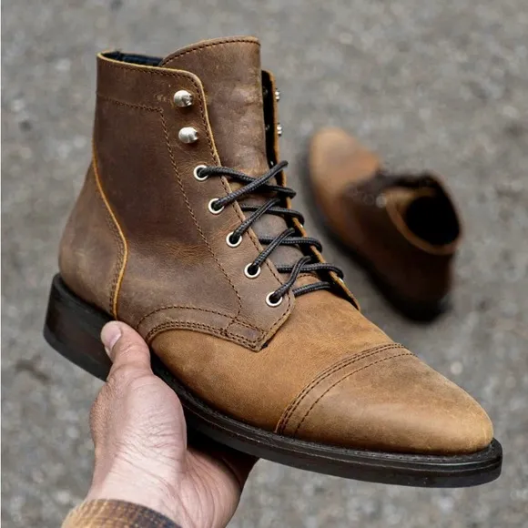 THURSDAY BOOT CO. Men's Brown Leather Captain Boots