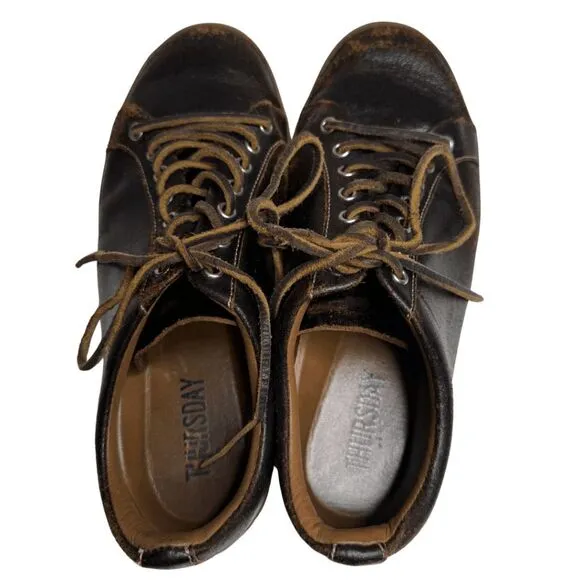 Thursday Boot Company Men's Leather Premier Low Top Sneaker Shoes Brown Size 8