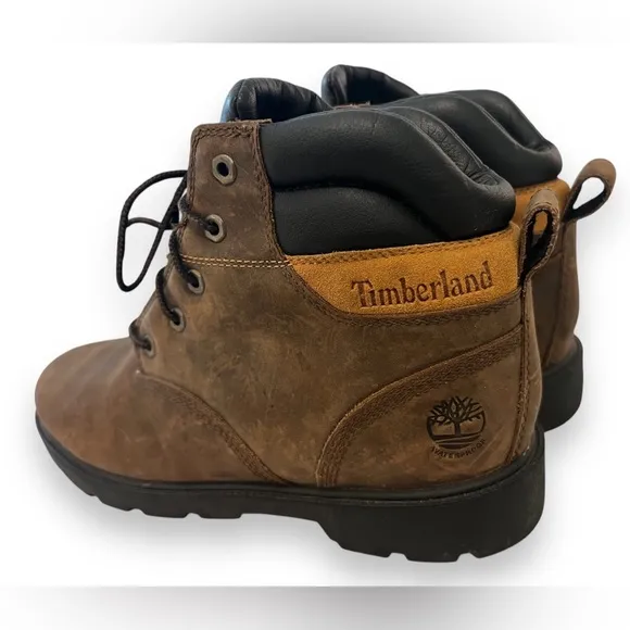 Timberland Boys Size 6 Youth Kids Dark Brown Leavitt Premium Hiking Boots