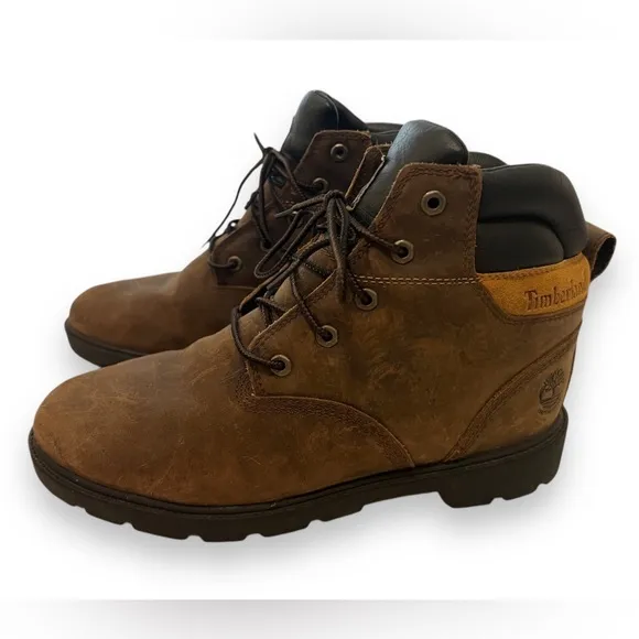 Timberland Boys Size 6 Youth Kids Dark Brown Leavitt Premium Hiking Boots