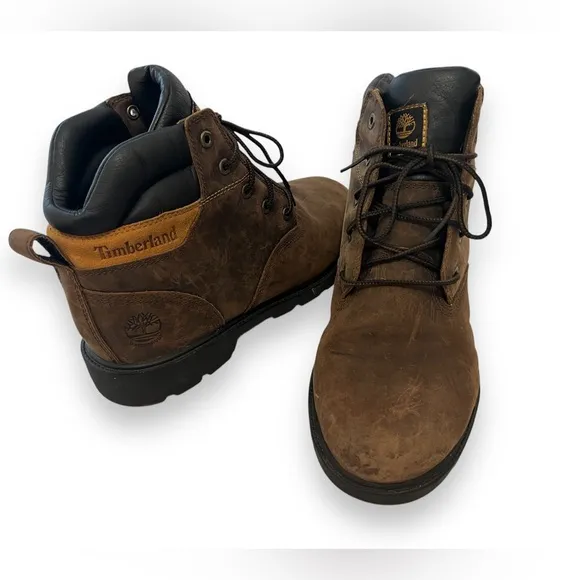 Timberland Boys Size 6 Youth Kids Dark Brown Leavitt Premium Hiking Boots