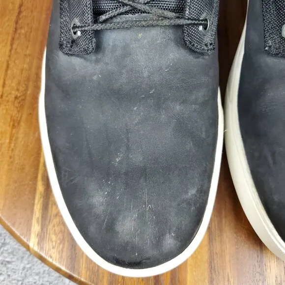 Timberland Chukka Boots Men's 12 Black Leather Lace Up Casual Ankle Shoes