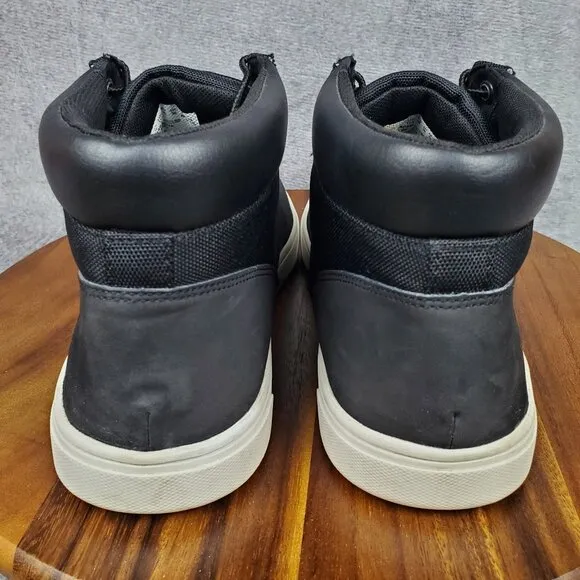 Timberland Chukka Boots Men's 12 Black Leather Lace Up Casual Ankle Shoes