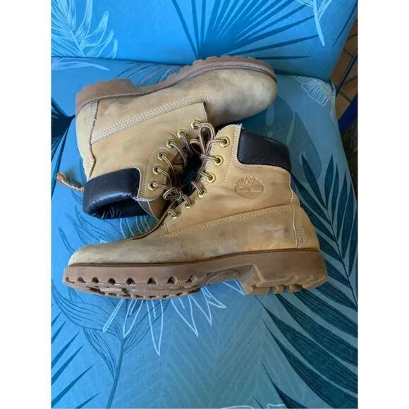 Timberland Classic 6&quot; Waterproof Tan hiking work ankle Boots 10361 Women's 7