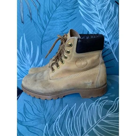 Timberland Classic 6&quot; Waterproof Tan hiking work ankle Boots 10361 Women's 7