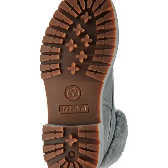 Timberland Courmayeur Valley 6&quot; WP Warm Lined Grey Ankle Boots Bootie Shoe 9 NEW